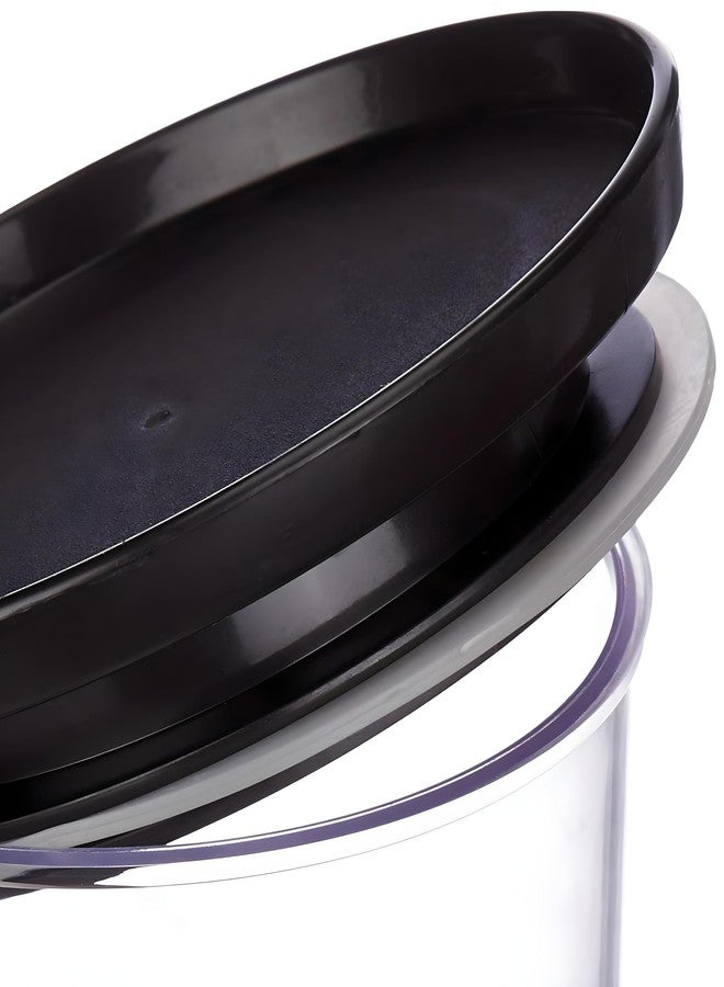 Floraware Plastic Storage Jar and Container Set I Air Tight & BPA Free Containers for Kitchen Storage Set I Grocery Kitchen Container Set I Multipurpose Jar, 500 Ml Each, (Black, Set of 4) - Image 4
